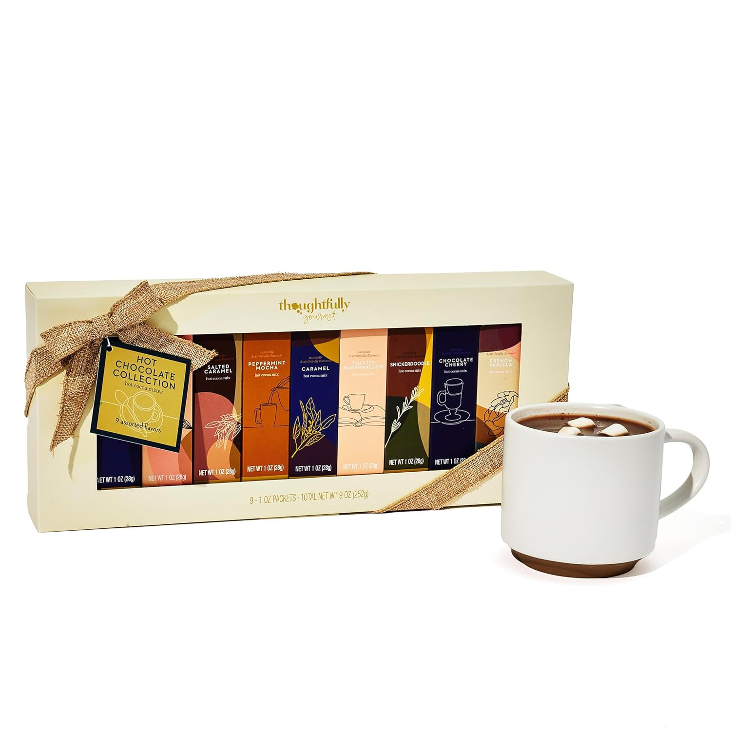 Thoughtfully Gourmet Hot Chocolate Gift Set, Flavors Include Salted Caramel, Peppermint, French V... | Amazon (US)