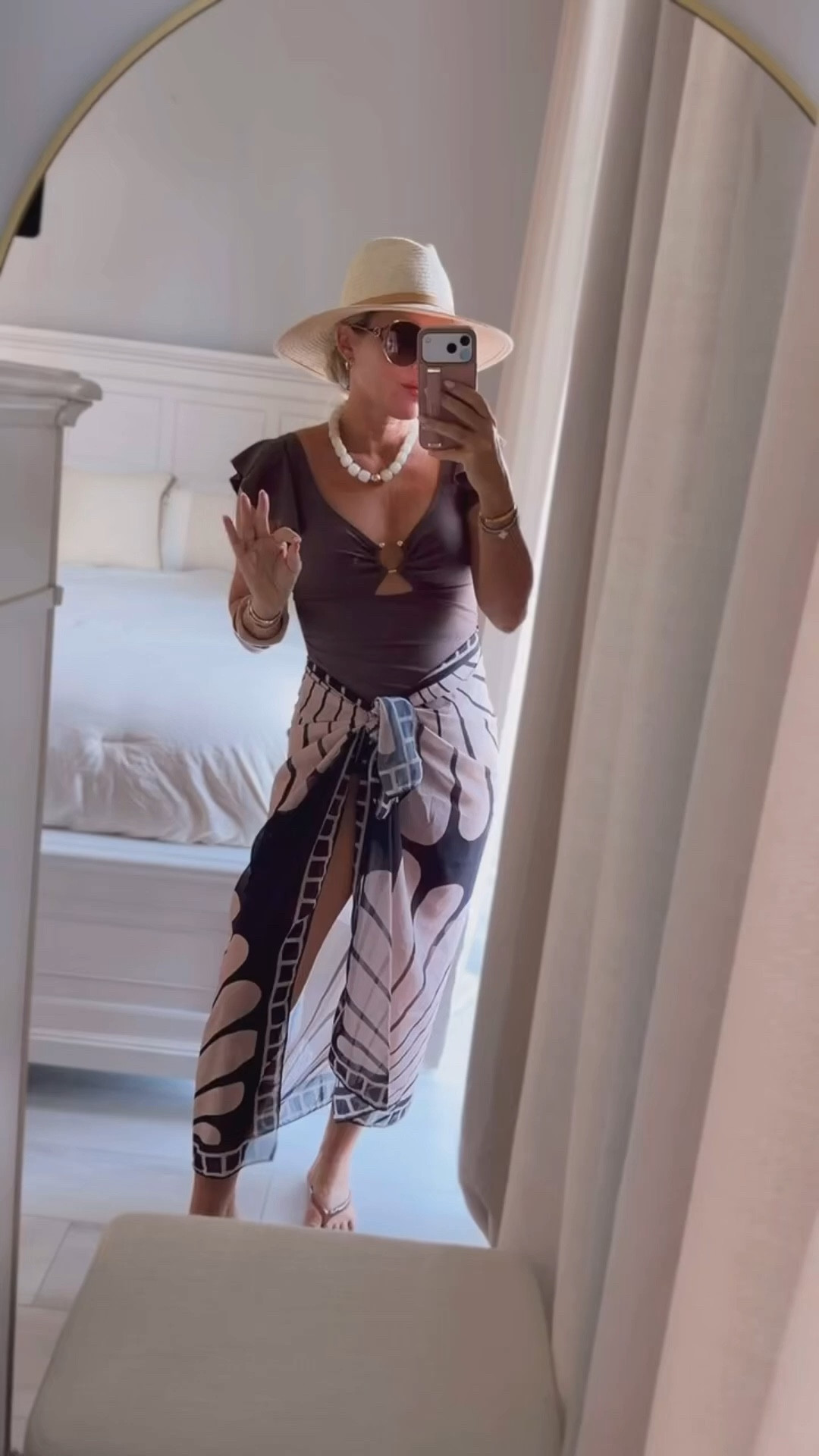 Today’s beach OOTD!🥥🤎 don’t underestimate brown for the beach! Love it! 
Swimsuit, small (more colors avail) 

Beach outfit. Resort wear. Resort outfit. Spring break. Swimsuit. Cover up. Sandals. 

#LTKSwim #LTKTravel #LTKSeasonal