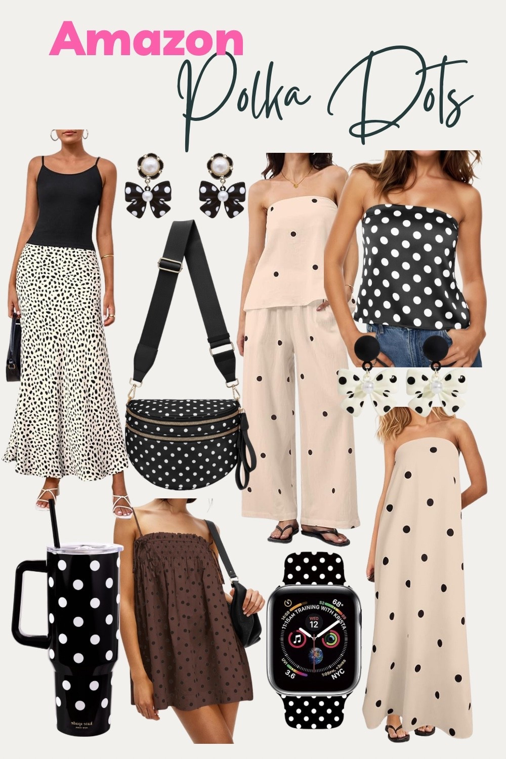 Polka dot trend on Amazon!
Polka dot bag
Midi skirt 
Polka dot set
Apple Watch band
Polka dot earrings
Bows
Strapless top 
Strapless dress
Fall dress
Fall outfits 

#LTKFindsUnder100 #LTKFindsUnder50 #LTKStyleTip