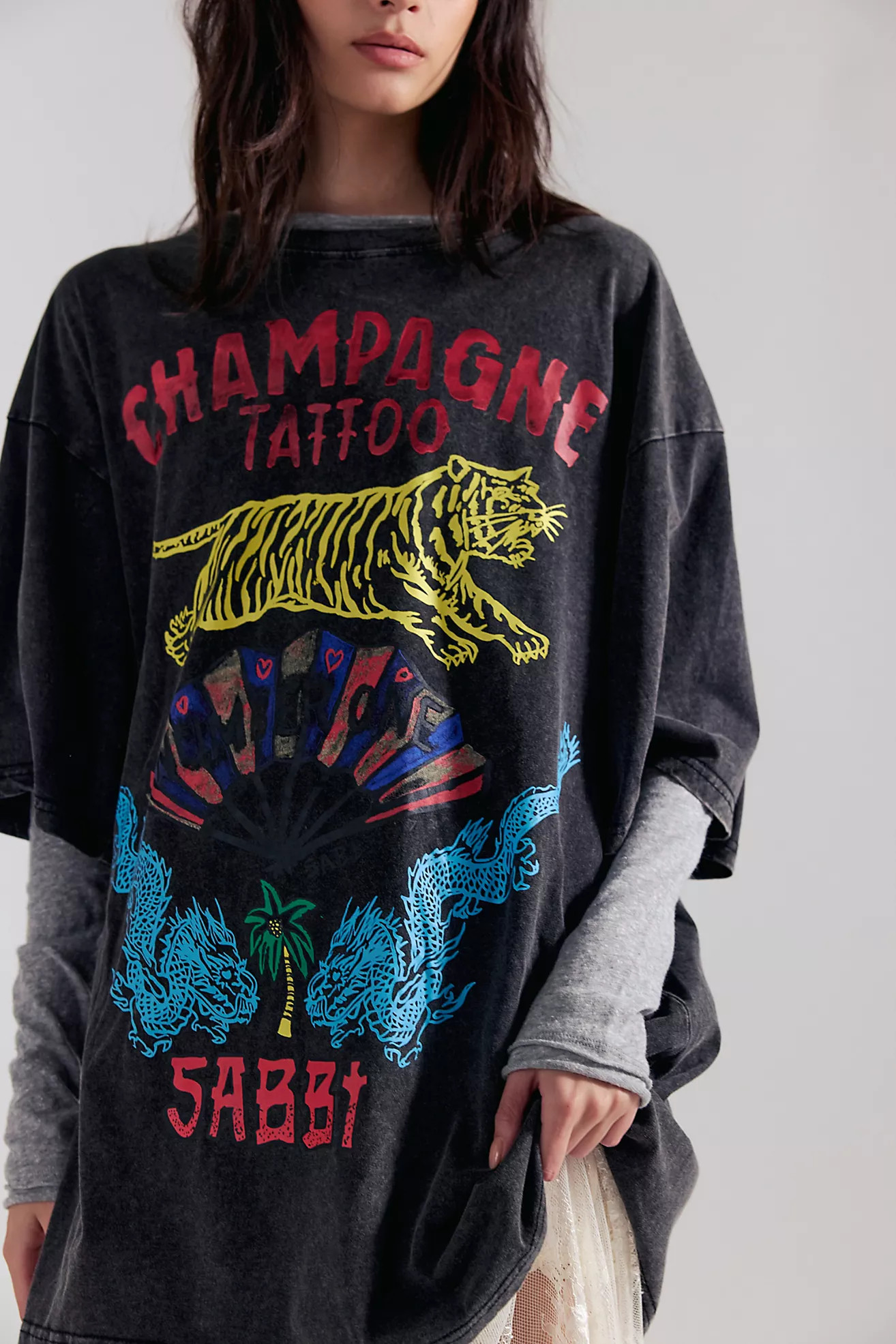 Sabbi Champagne Tattoo Tee | Free People (Global - UK&FR Excluded)