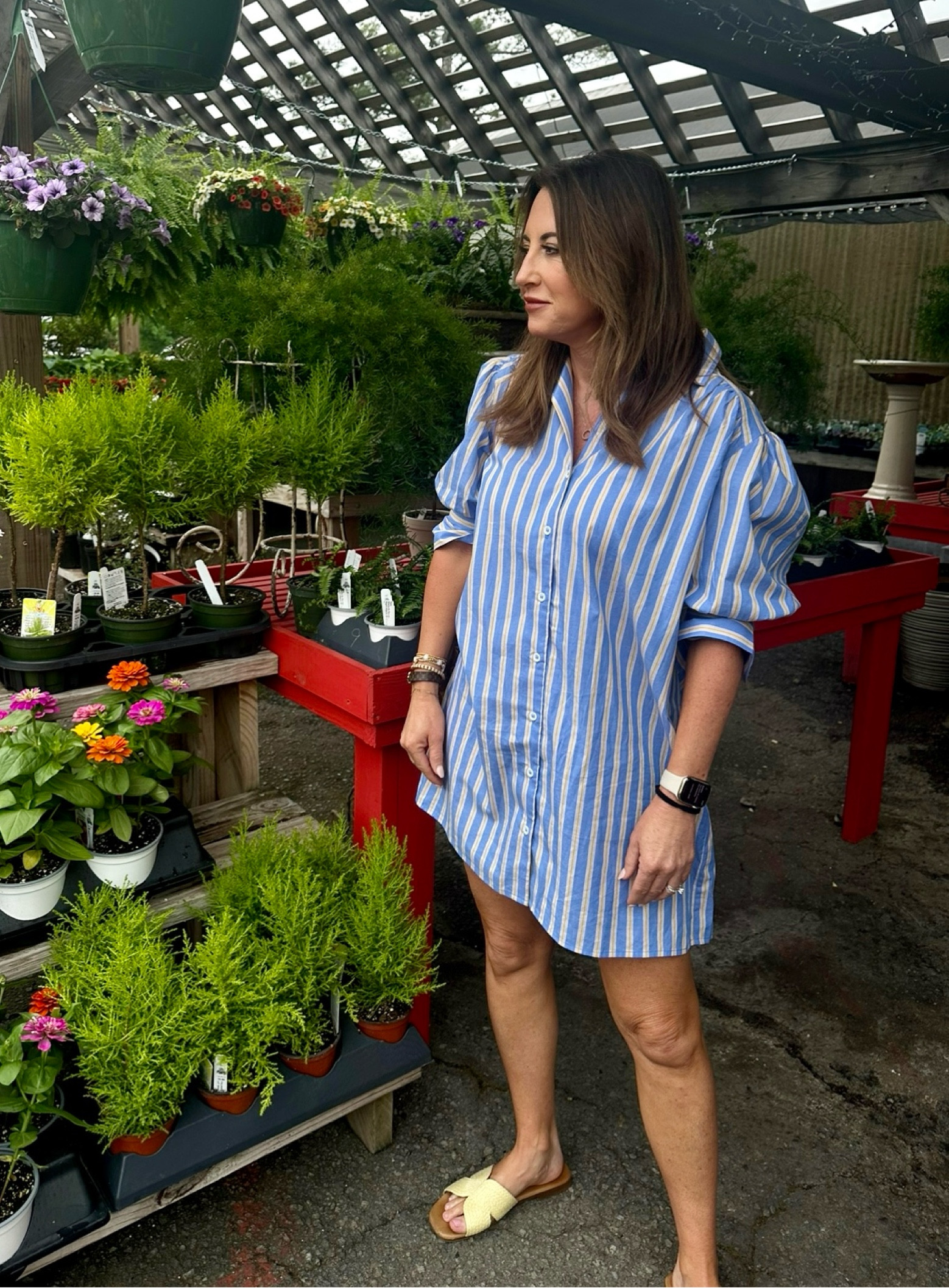 Casual and Comfy! 
I’m wearing a size small.
Dress can be dressed up with heels for a great date night look! 

Dresses |  Summer Dress | Business Casual  

#LTKFindsUnder100 #LTKOver40 #LTKWorkwear