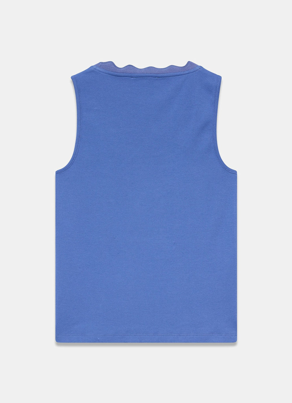 Blue Scallop Trim Vest Top | Mint Velvet