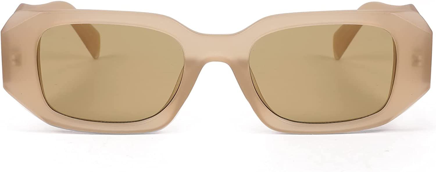 FEISEDY Retro 90s Small Rectangle Sunglasses For Women Men Thick Trendy Square Vintage Glasses B4... | Amazon (US)