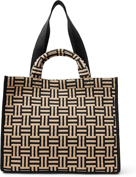 Amazon Essentials Women's Jacquard Tote Bag, Tan Geo, One Size | Amazon (US)