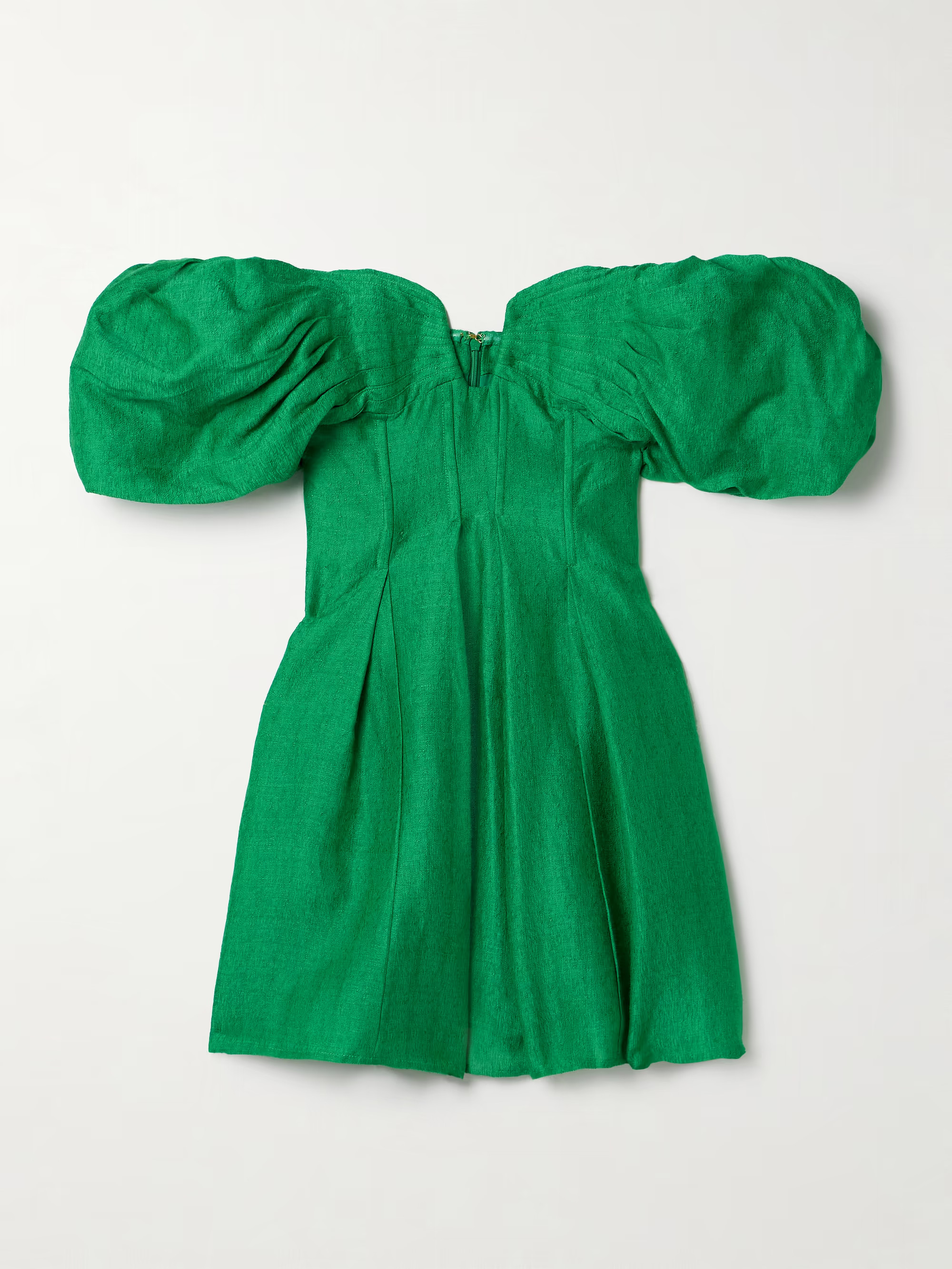 Lissett off-the-shoulder pleated woven mini dress | NET-A-PORTER (US)