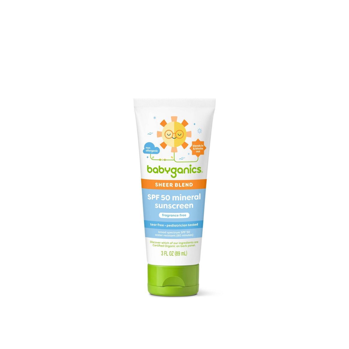Babyganics Sheer Blend SPF 50 Mineral Sunscreen - 3 fl oz | Target