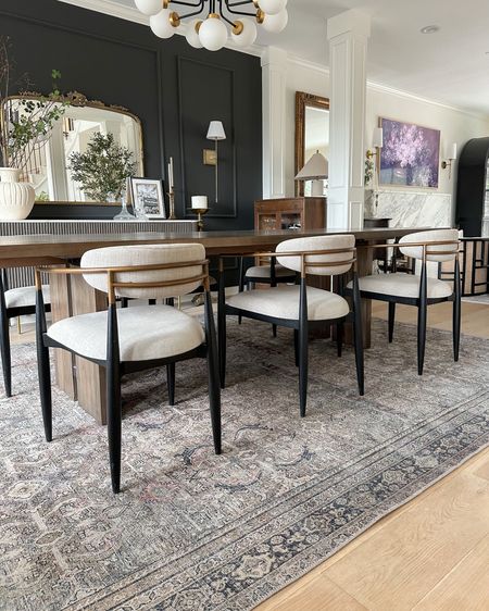 My dining chairs in Cary Linen and dining room rug in Olive/Charcoal! I linked a similar version of these chairs I found on Amazon as well! My exact chairs are very comfortable and have held up so well — worth it!!

#LTKhome #LTKsalealert #LTKstyletip