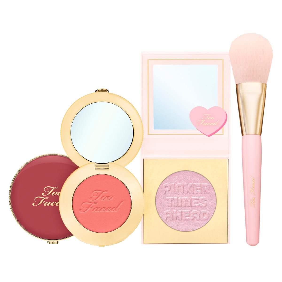 Too Faced 3-piece Blush and Highlighter Set with Brush | HSN