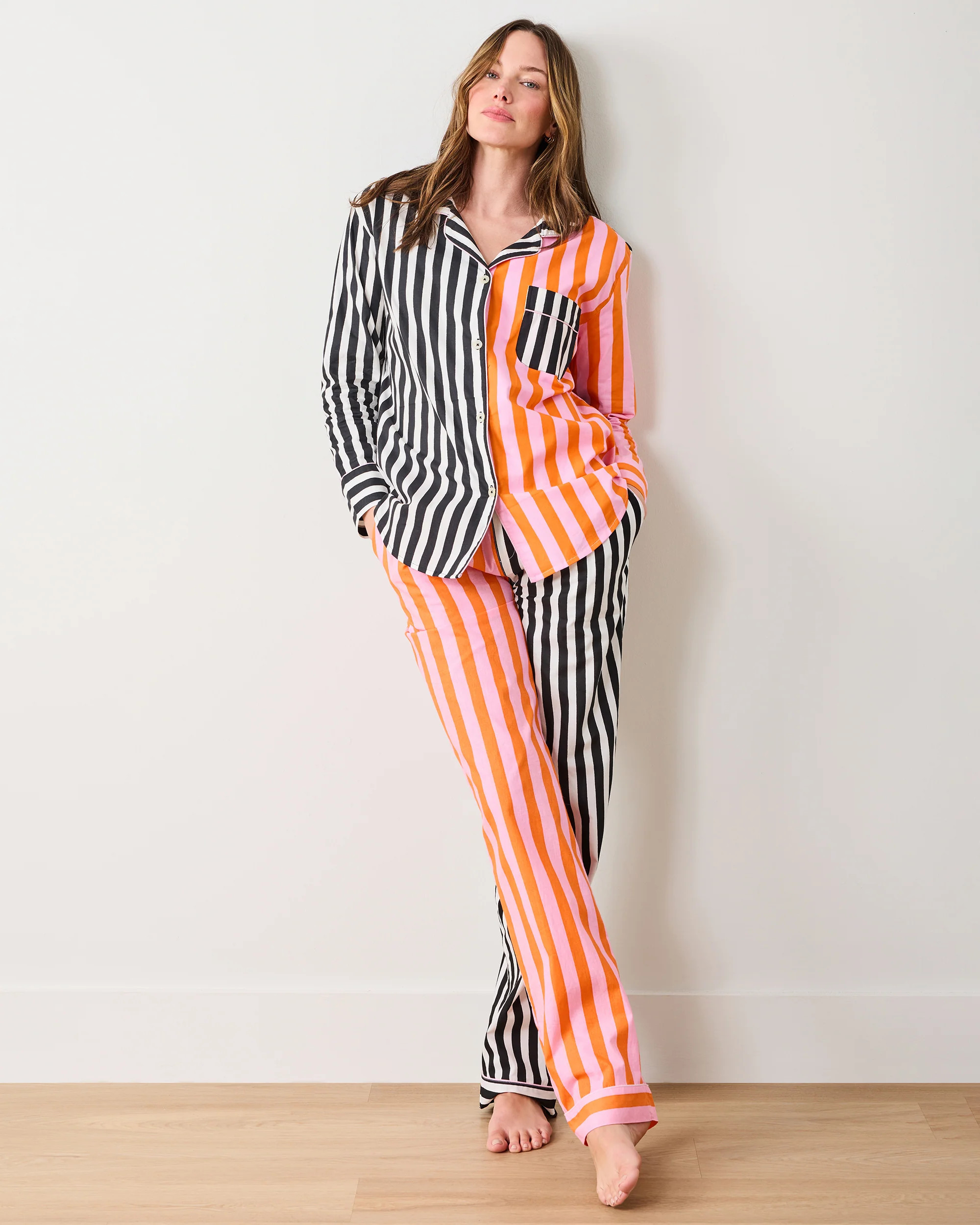 Showtime Stripes - Long PJ Set - Skeleton Candy | Printfresh