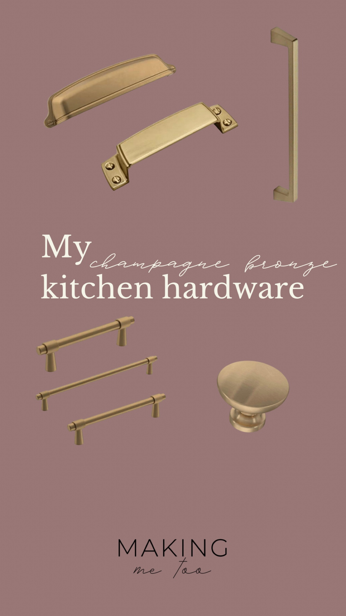 Kitchen renovation Champagne Bronze hardware Amazon hardware. 

#LTKSeasonal #LTKunder50 #LTKhome