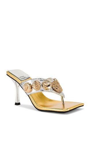Sidora Sandal in Silver Snake Gold | Revolve Clothing (Global)