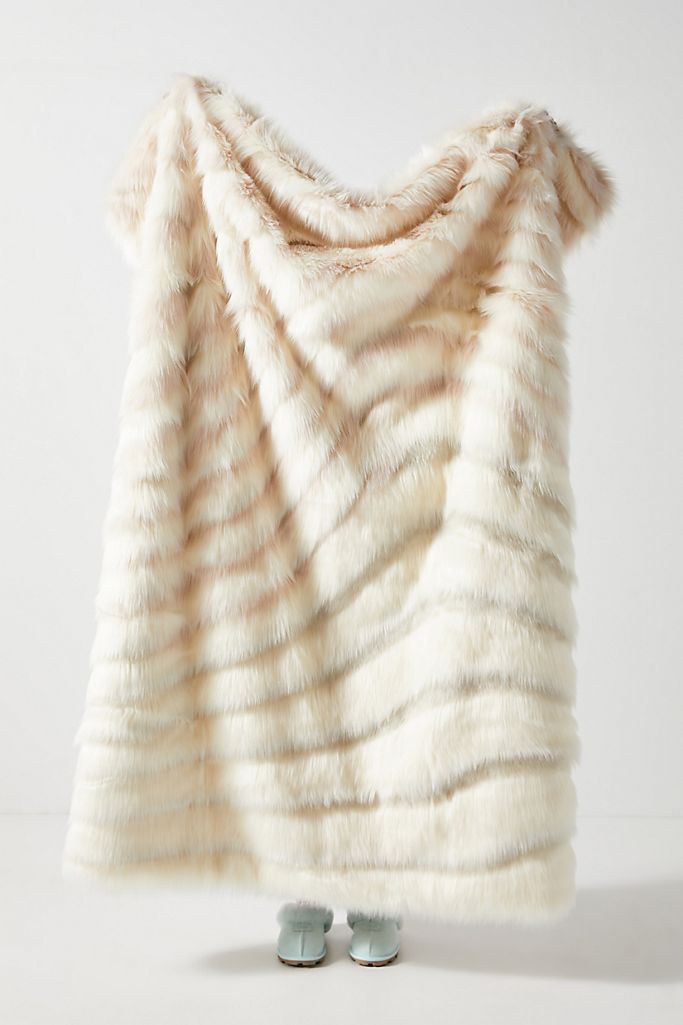 Janelle Faux Fur Throw Blanket | Anthropologie (US)
