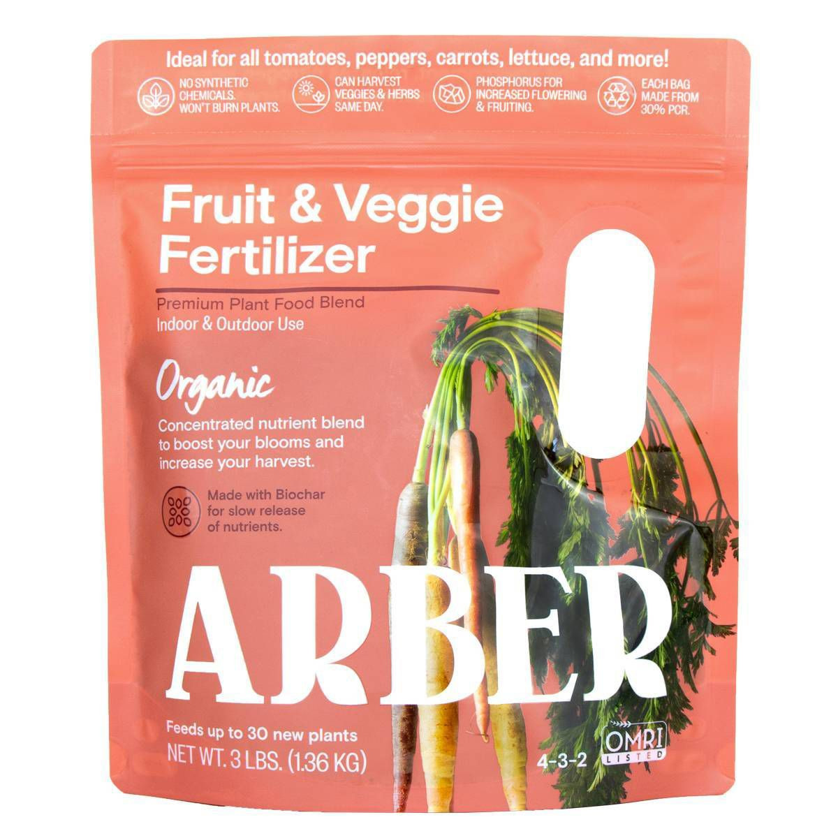 Arber Organic Tomato Vegetable and Herb Fertilizer with Moisture Control 3lb | Target