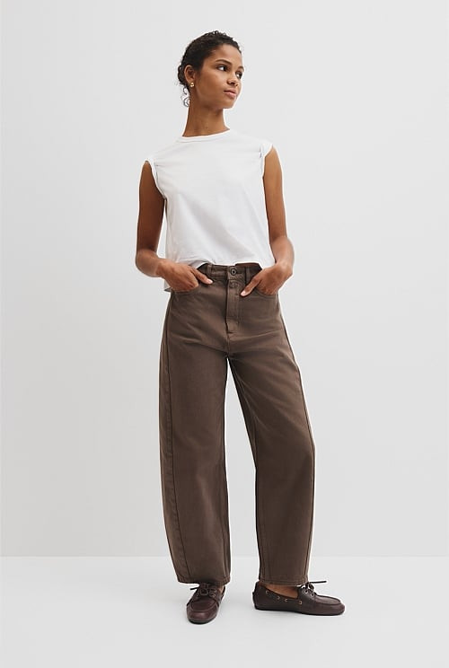 High Rise Barrel Jean | Country Road