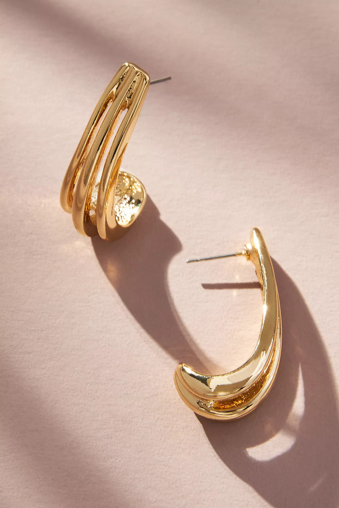 Chunky Ribbed Drop Earrings | Anthropologie (US)