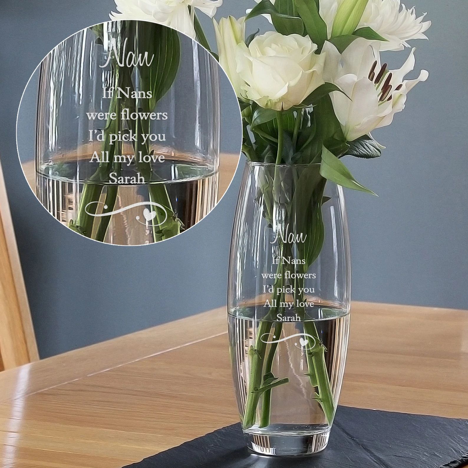 Personalised Swirls & Hearts Bullet Vase  Engraved Vase  | Etsy | Etsy (US)