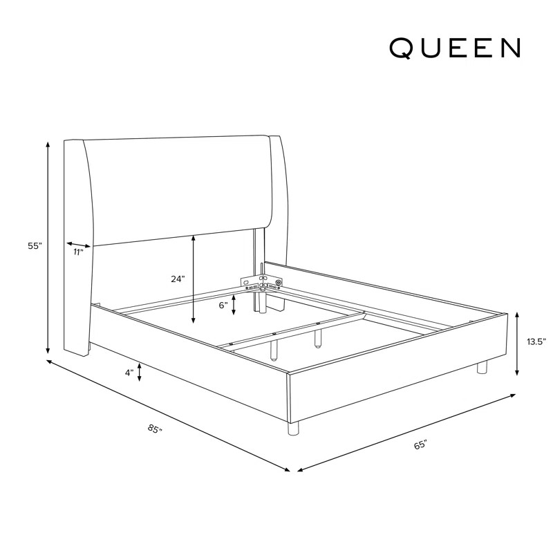 Charlotte Upholstered Low Profile Standard Bed | Wayfair North America