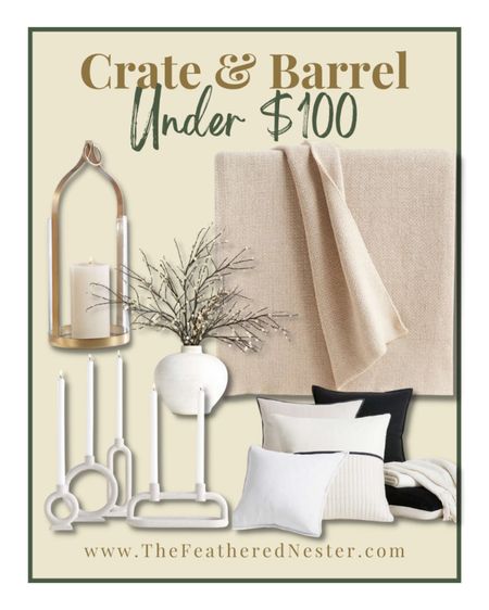 Shop for amazing home items at Crate & Barrel for UNDER $100! You won't believe the incredible selection of throws, decor, vases, and more! Now is the time to upgrade your space—on a budget! Get your shopping done today and make your home the envy of the neighborhood!

#LTKhome #LTKFind #LTKunder100