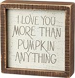Primitives by Kathy Inset Fall Décor, 6 x 6-Inch, Love You More | Amazon (US)
