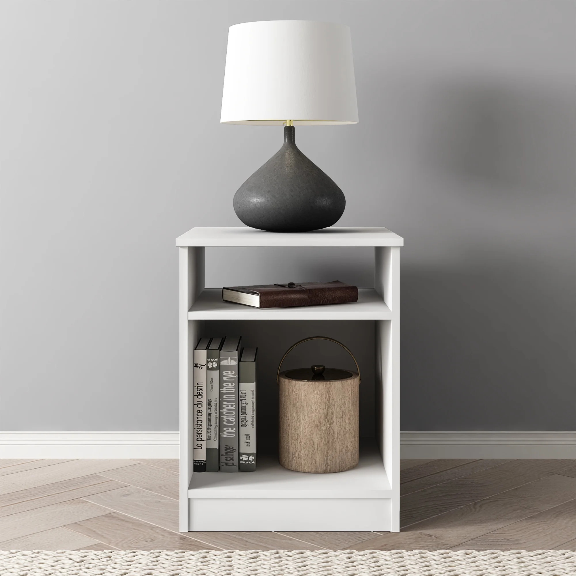Mainstays Ardent Open Shelf Nightstand, White | Walmart (US)