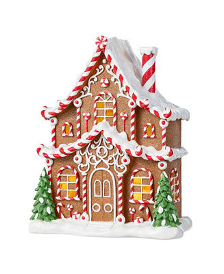 11.75" Lighted Resin Christmas Village | Macy's