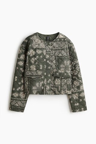 H & M - Quilted Cotton Jacket - Green | H&M (US + CA)