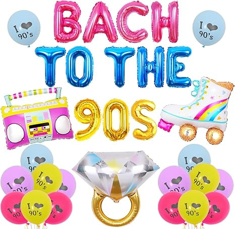 Bach to the 90s Bachelorette Party Decorations Back to the 90's Themed Decorations Funny 90s Them... | Amazon (US)