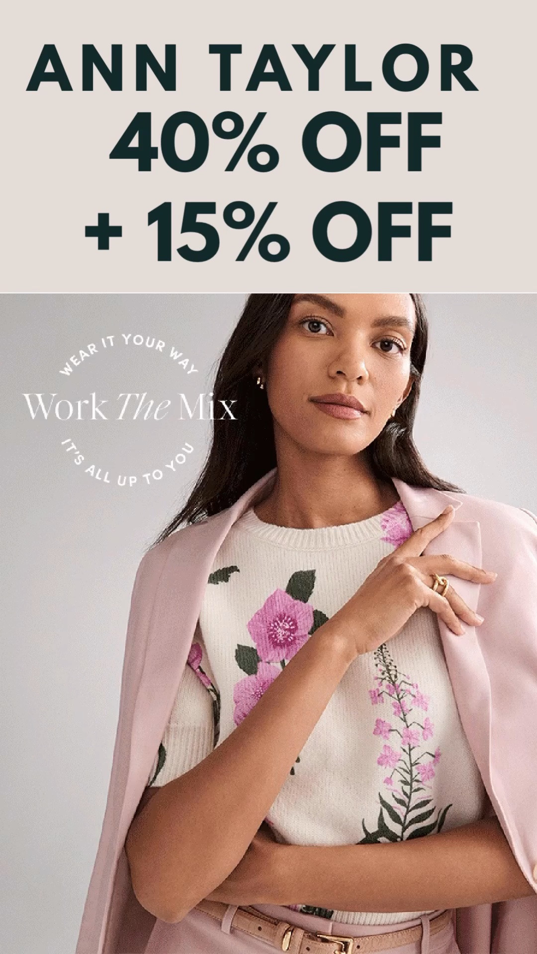 Memorial Day SALE has begun at Ann Taylor ‼️ SAVE 40% off your favorite looks and an additional 15% OFF!! They sell Petite sizing too !!! #LTKPetite

#LTKootd #LTKSaleAlert #LTKWorkwear

#LTKdayinmylife #LTKgrwm #LTKSeasonal
https://liketk.it/6dPyi