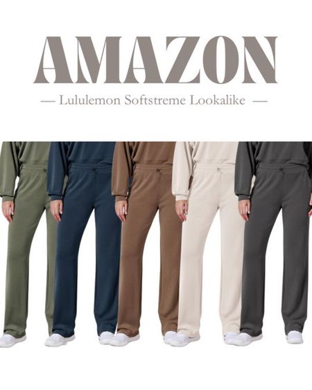 Lululemon Softstreme Lookalikes on Amazon! I got a size small / my normal size. 

I got the 31 inches. I’m 5’5” and they are a tad long. I didn’t see the 29” option  