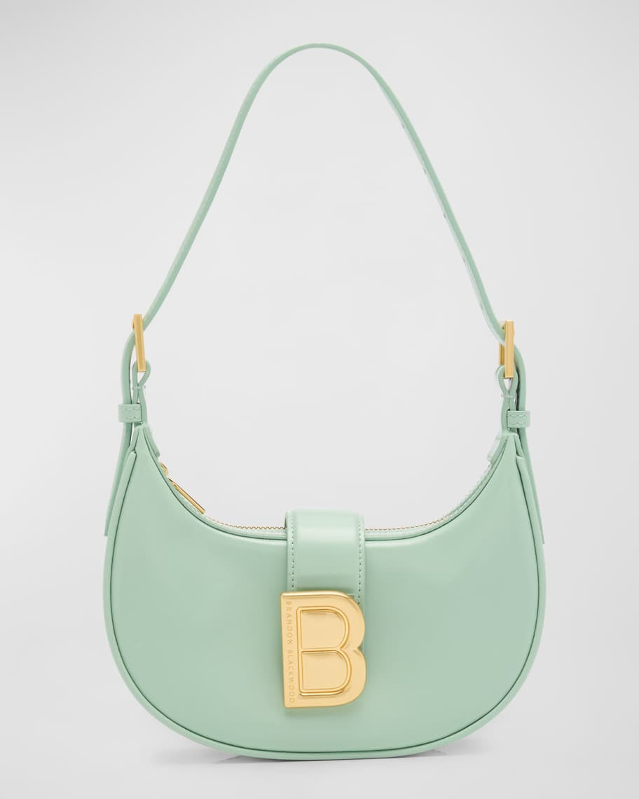 Brandon Blackwood Luna Zip Leather Shoulder Bag | Neiman Marcus