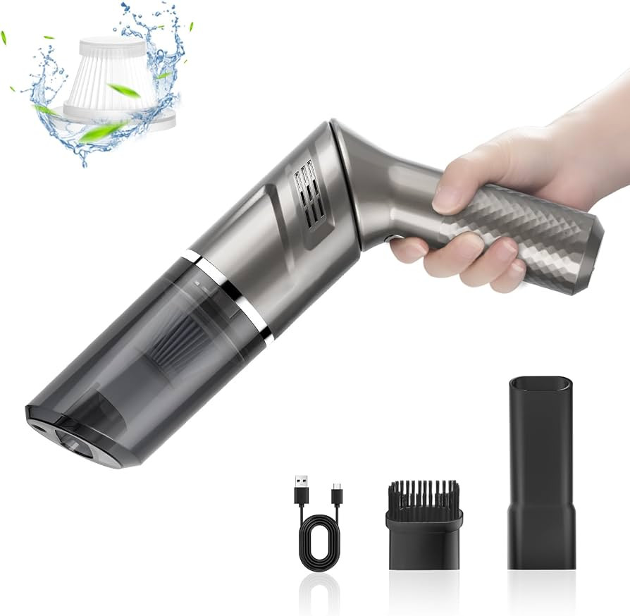 Car Vacuum Mini Vacuum Handheld Vacuum Cordless,120W Car Vacuum Cleaner High Power 90° Rotatable... | Amazon (US)
