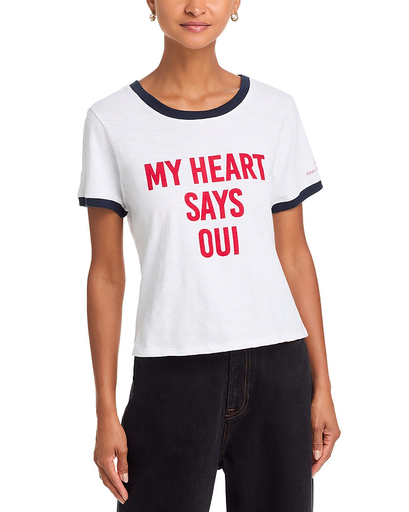 Cinq a Sept My Heart Says Oui Shrunken Ringer Tee | Bloomingdale's (US)