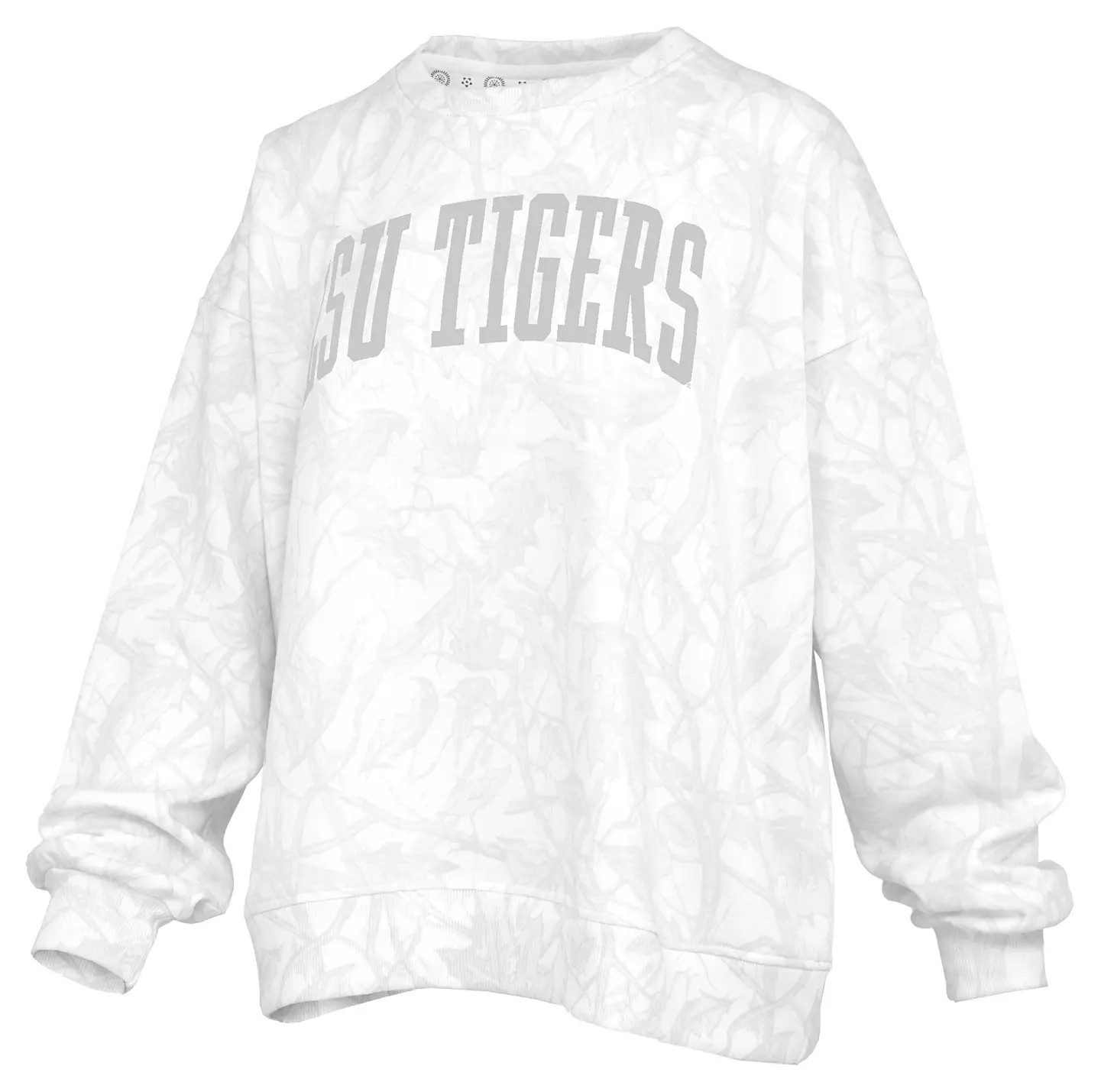 Pressbox Women's LSU Tigers Camo Crewneck Sweatshirt | DICK'S Sporting Goods