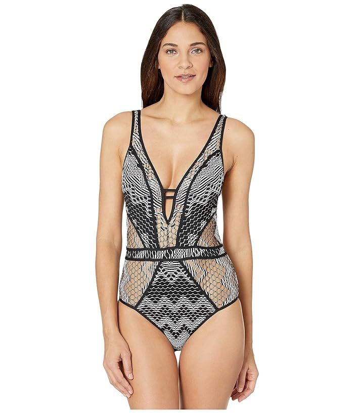 Reveal Show & Tell Plunge Neck One-Piece | Zappos