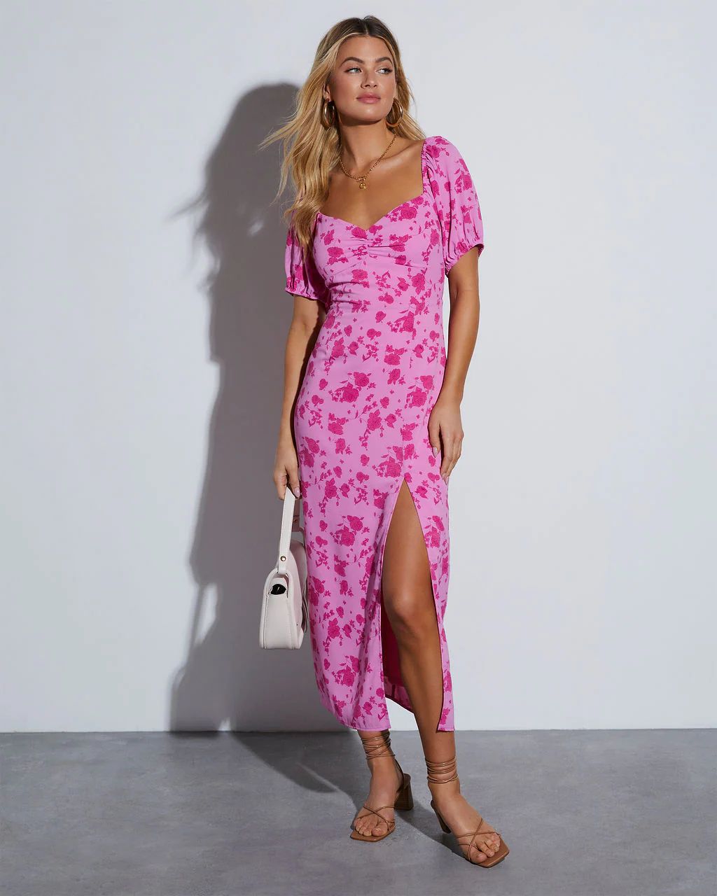 Roseanne Sweetheart Floral Midi Dress | VICI Collection
