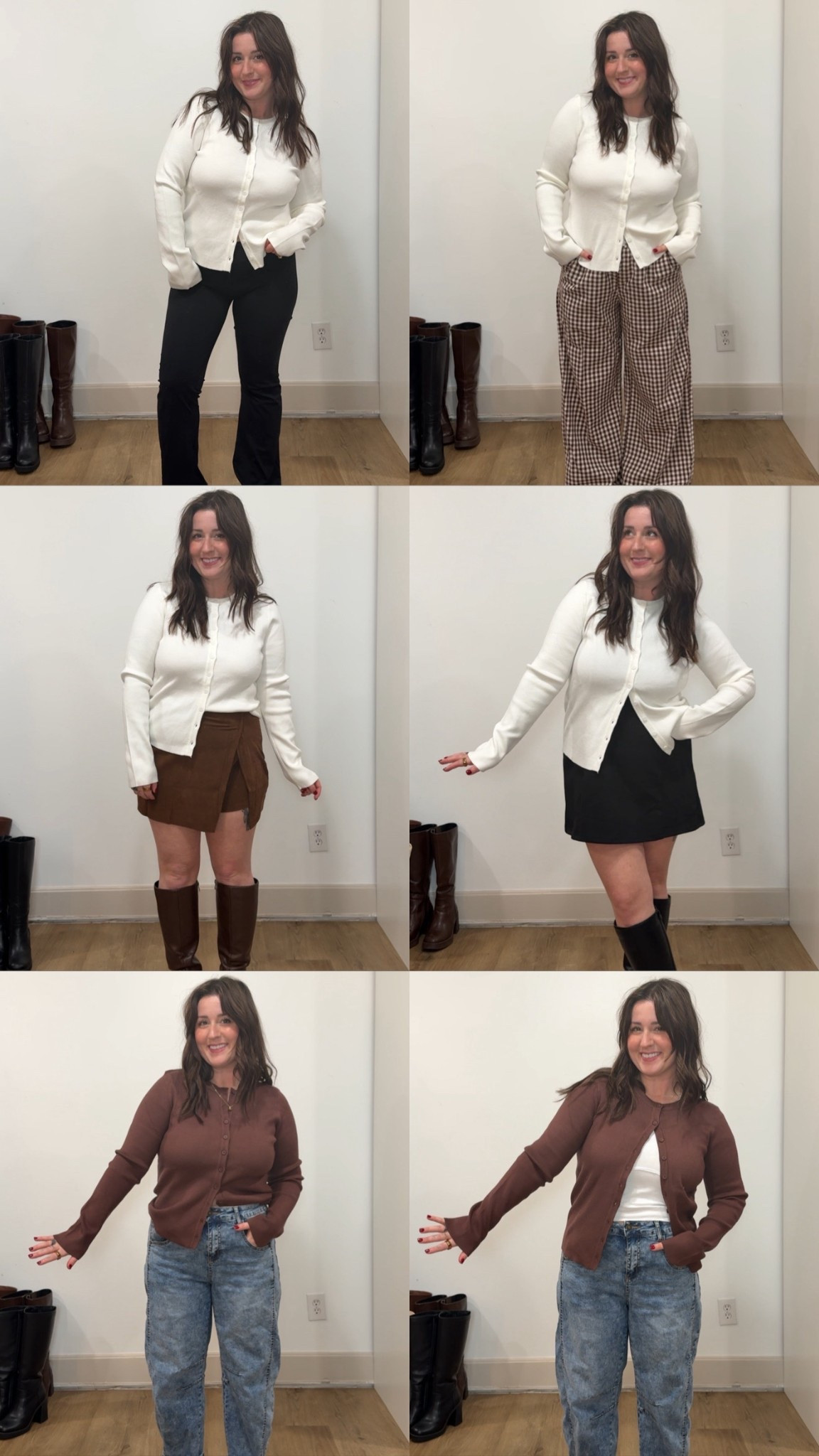 Six ways I style my cardigans! Works great for most seasons! Wearing a large in this cardigan and everything else runs TTS!

#LTKootd #LTKPetite #LTKFindsUnder50