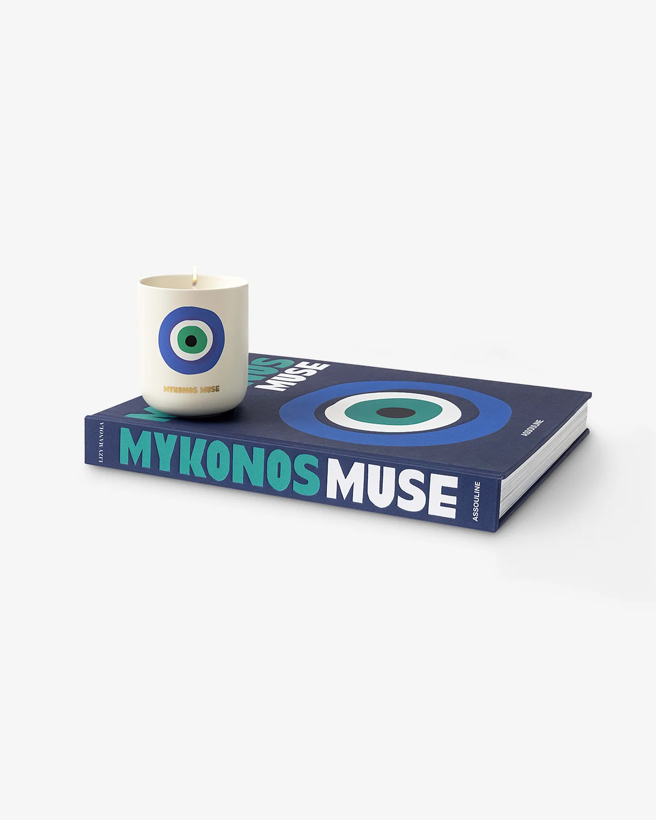 Mykonos Gift Set: Candle and Coffee Table Book | ASSOULINE | Assouline
