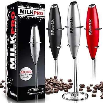 PowerLix Milk Frother Handheld Battery Operated Electric Foam Maker For Coffee, Latte, Cappuccino... | Amazon (US)