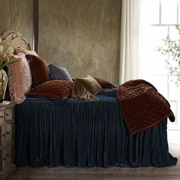 Faux Velvet Bedspread Set | Antique Farm House