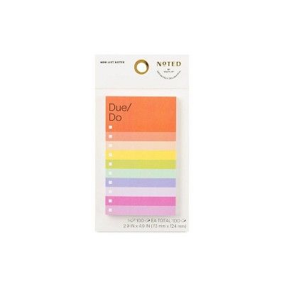 Post-it Due/Do Check Box Notepad 100 Sheets - Rainbow | Target