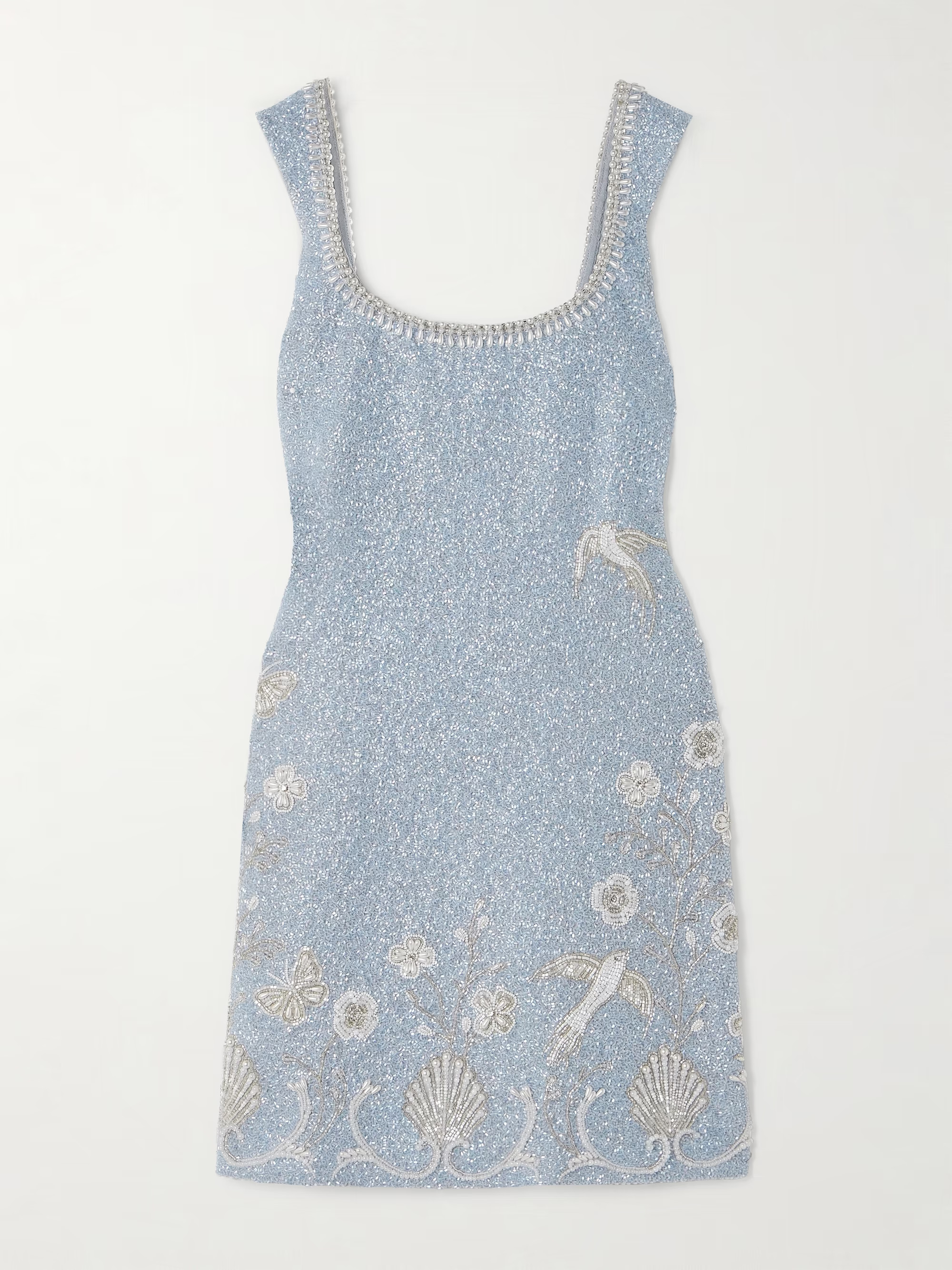 Bluebell bead-embellished stretch-tulle mini dress | NET-A-PORTER (US)