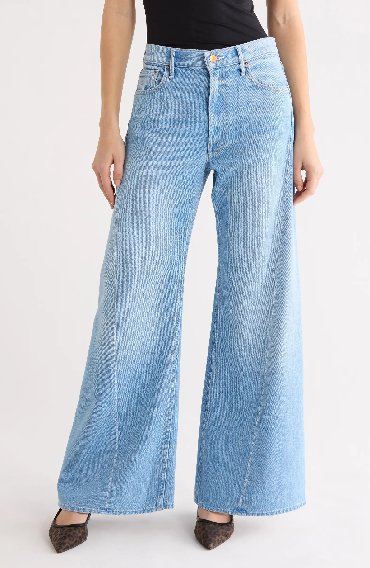 Lemon Twist High Waist Wide Leg Jeans | Nordstrom