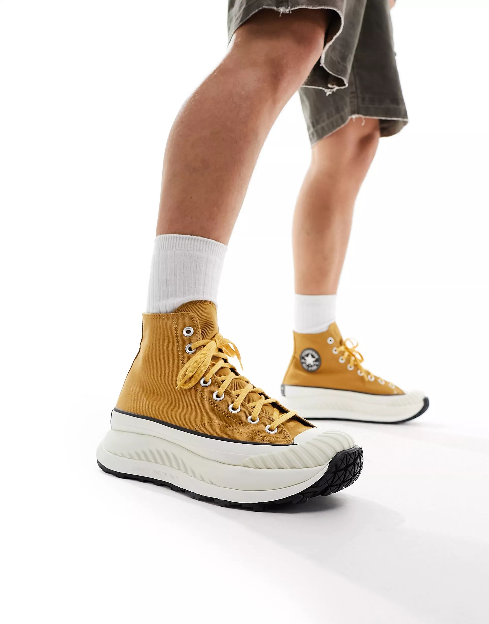 Converse Chuck 70 Hi AT-CX Hi platform sneakers in orange | ASOS (Global)