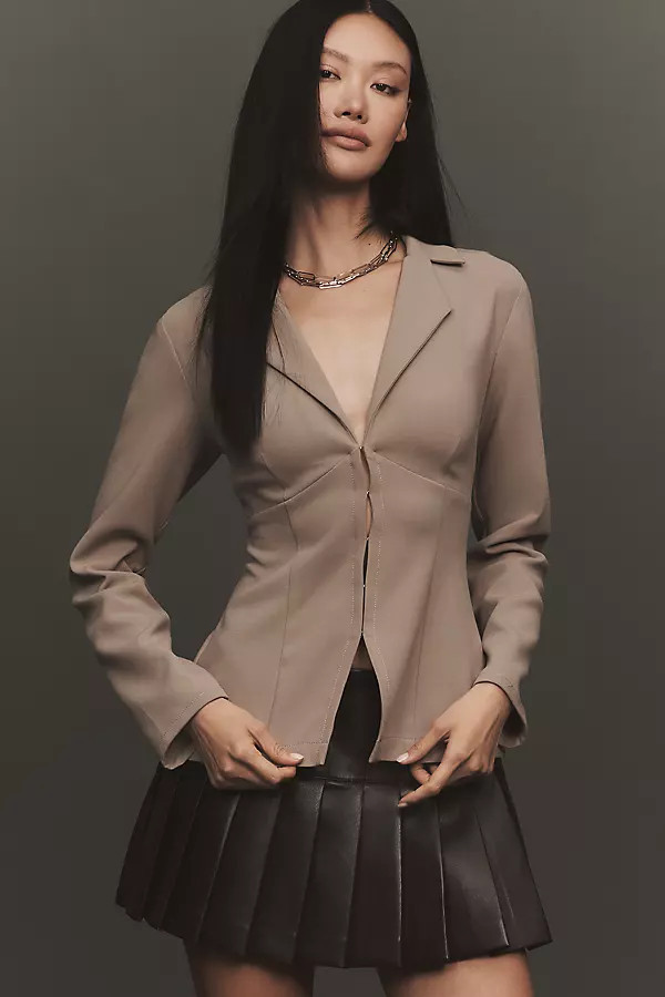 Tailored Long-Sleeve Blazer Top | Anthropologie (US)