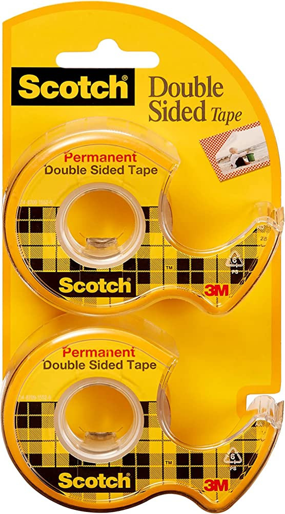 Scotch Double Sided Tape, Permanent, 1/2 in x 400 in, 2 Dispensers/Pack (137DM-2) | Amazon (US)