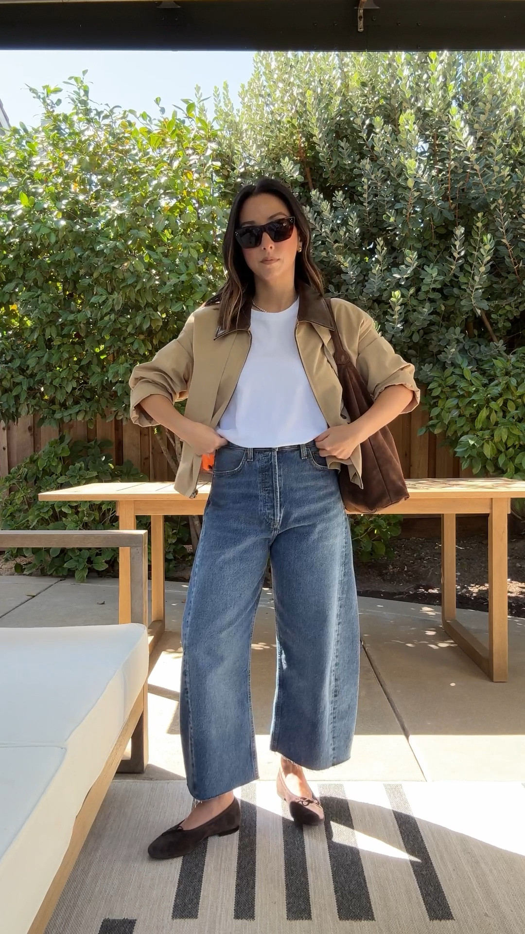 Agolde Luna curve jeans are the best quality barrel jeans. Amazing material, stunning wash, perfect for fall. Larger curve on these. True high rise and so comfy. 

Fabrique jacket xs petite
Madewell tee xs
Agolde curve jeans 25, but hems
Madewell flats 5
Liffner pillow hobo bag
Celine sunglasses 
Quince earrings 
Dorsey James necklace 15"

#LTKSeasonal #LTKStyleTip #LTKPetite