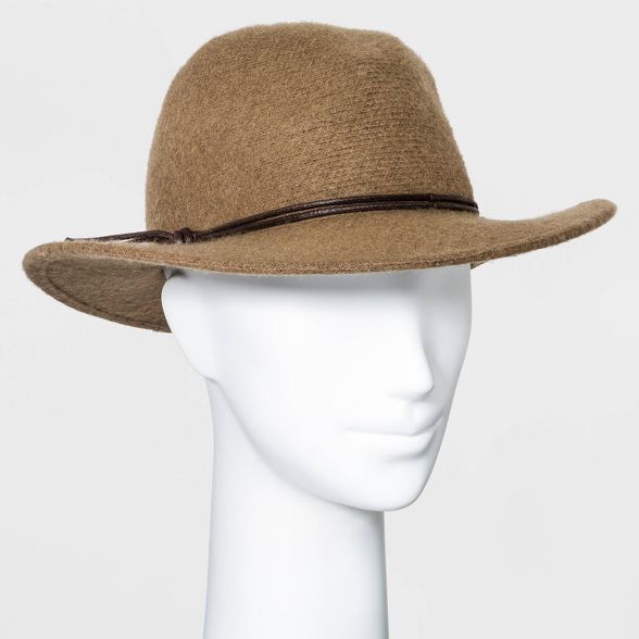 Women&#39;s Knit Fedora Hat - Universal Thread&#8482; Taupe | Target