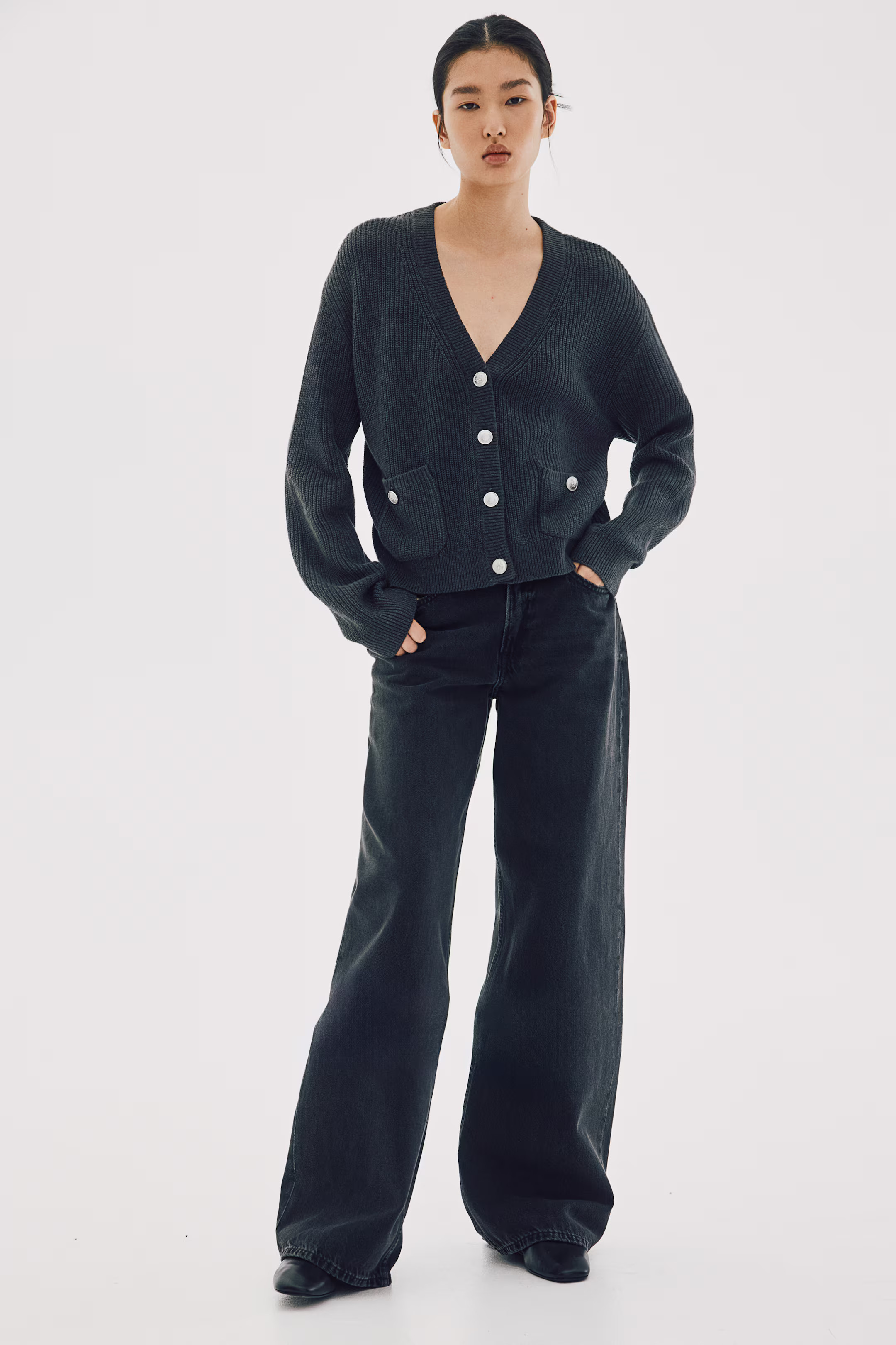 Pocket-detail Cardigan - Black - Ladies | H&M US | H&M (US + CA)