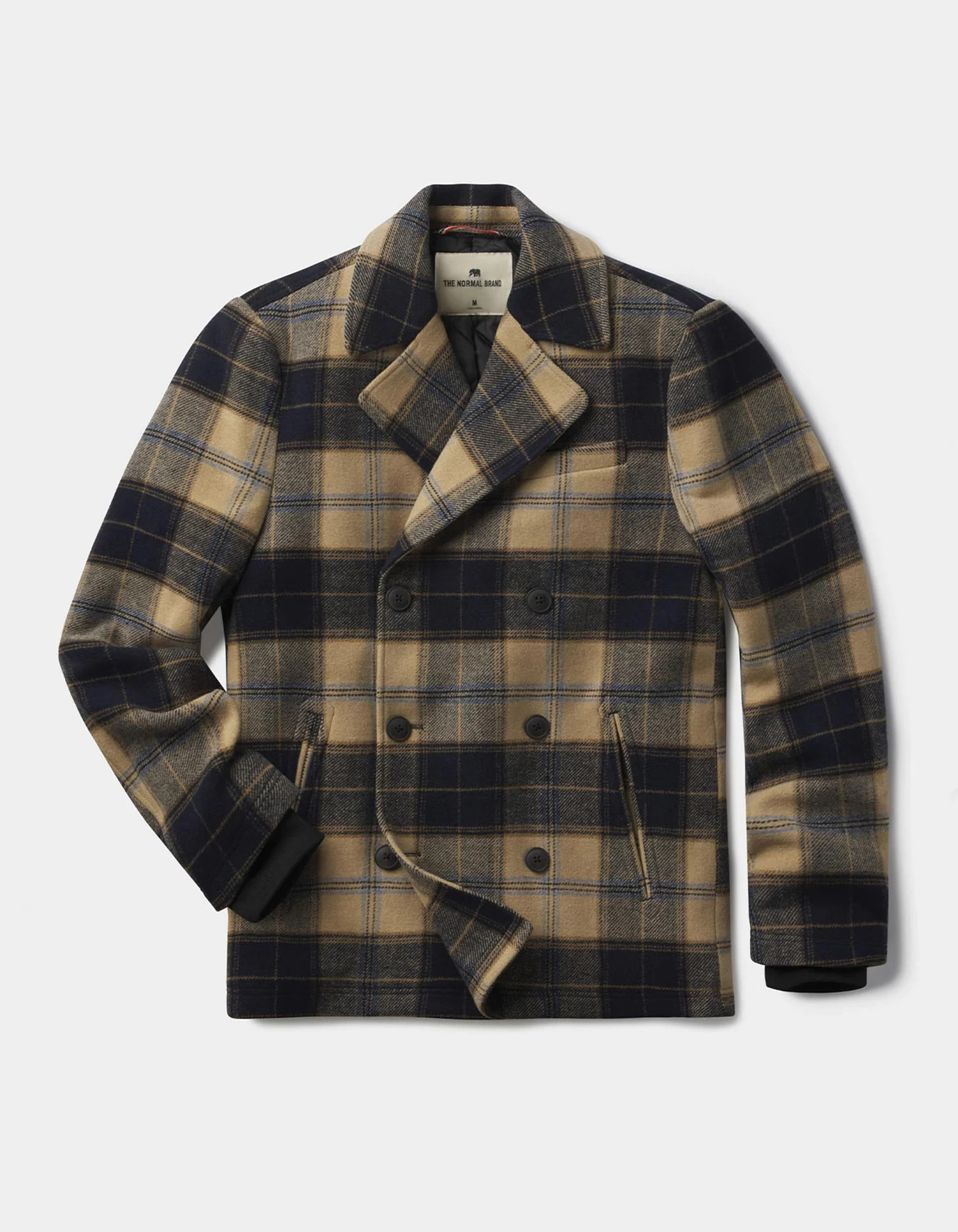 Lan Jacket in Navy Windowpane Plaid | The Normal Brand