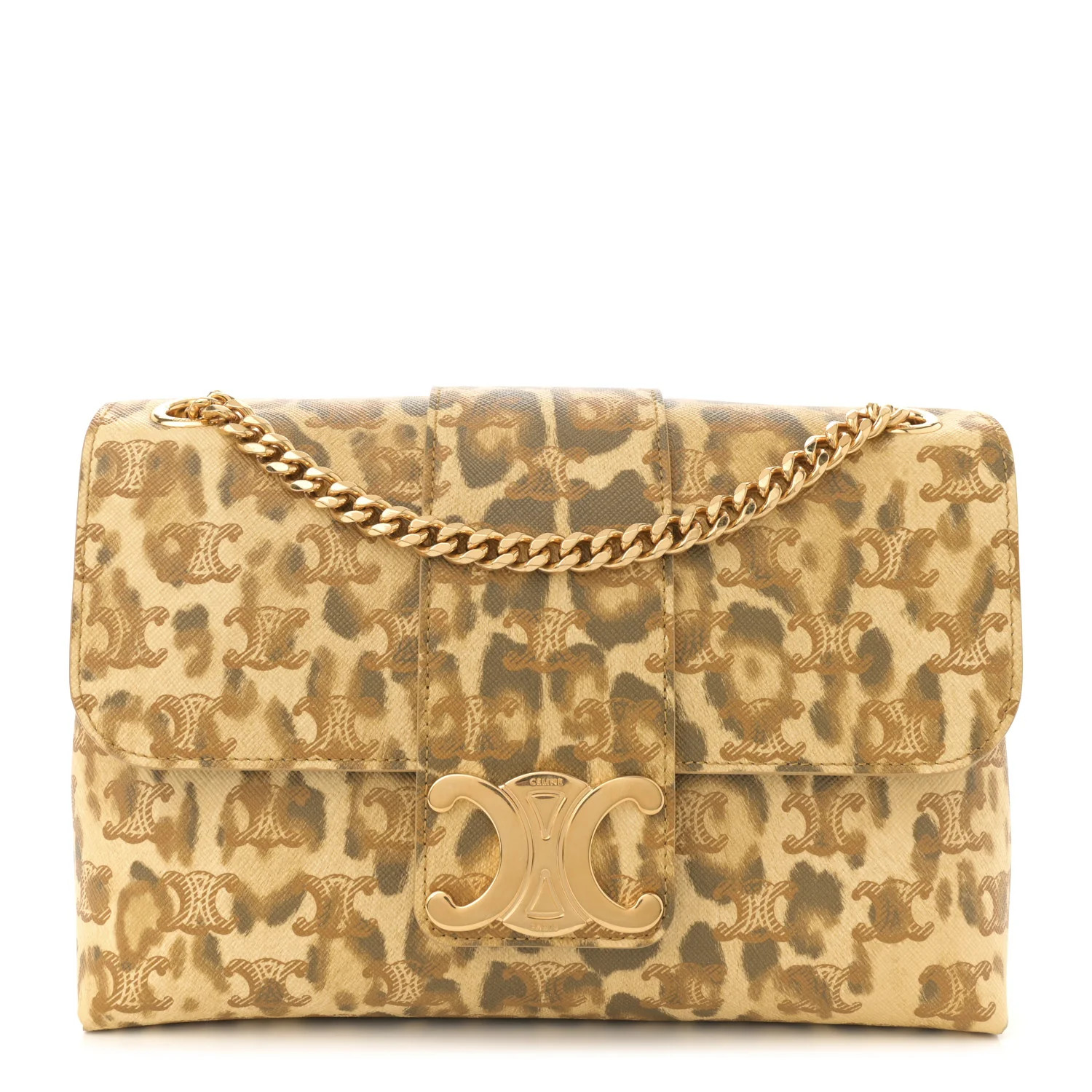 Celine: All/Bags/CELINE Canvas Leopard Print Medium Victoire Bag | FASHIONPHILE (US)